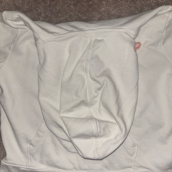 NWOT Girls Vineyard Vines Kids Cream Hoodie with Pink Whale Patch. Size Small - Picture 7 of 14